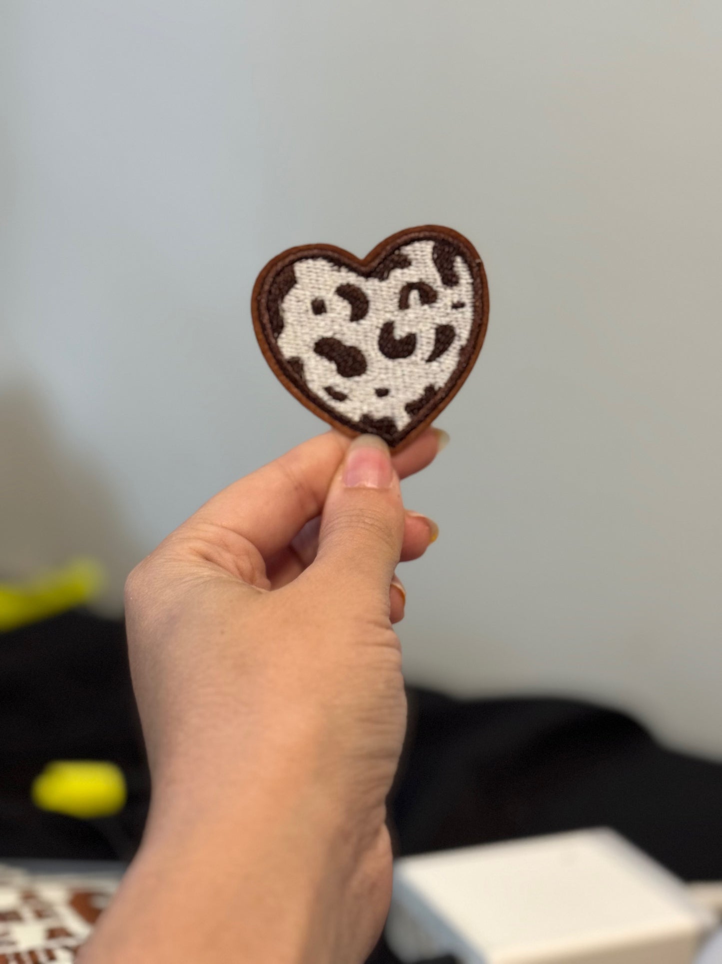 Cowprint Heart Patch