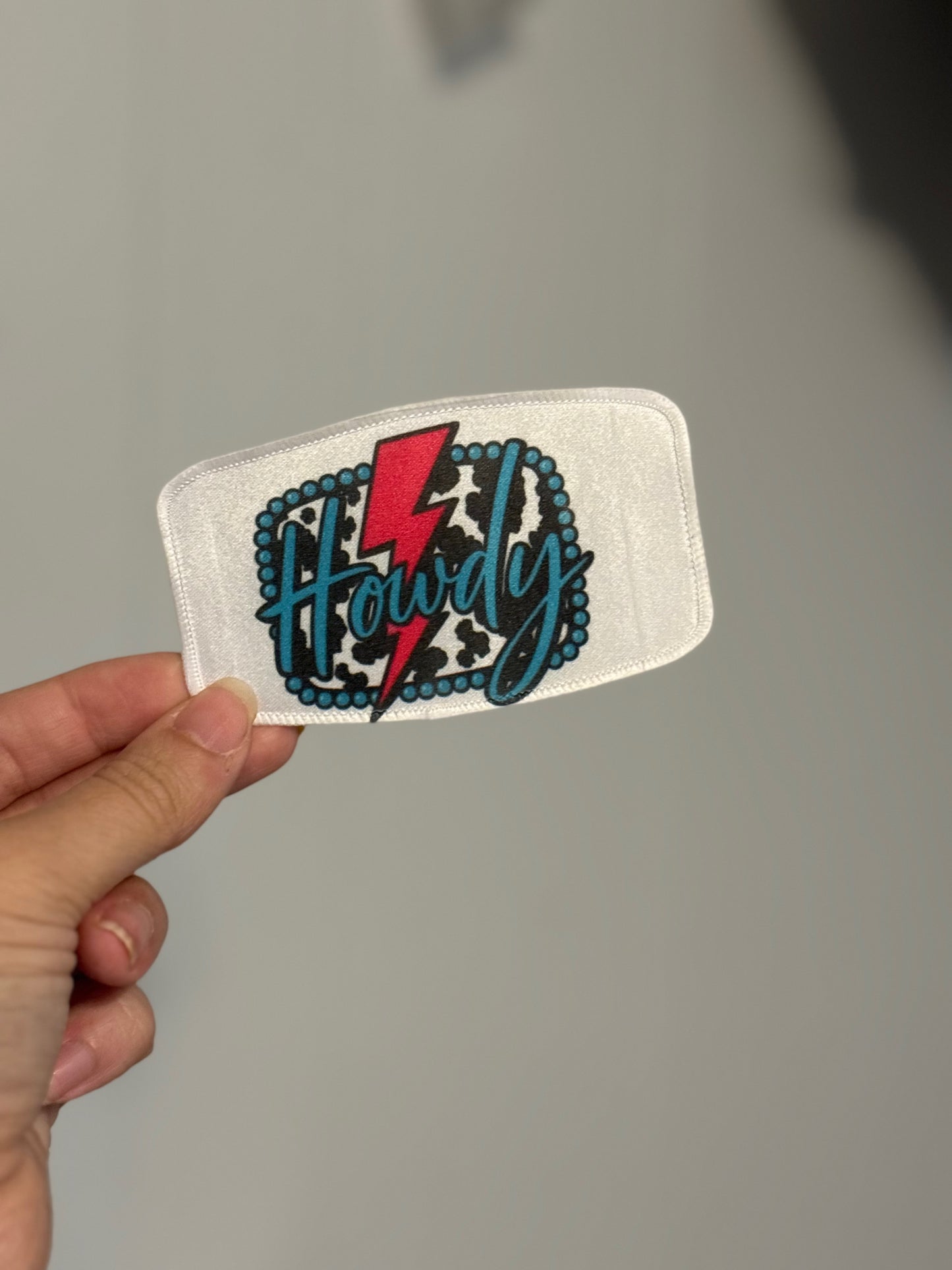 Howdy Bolt Sublimation Patch