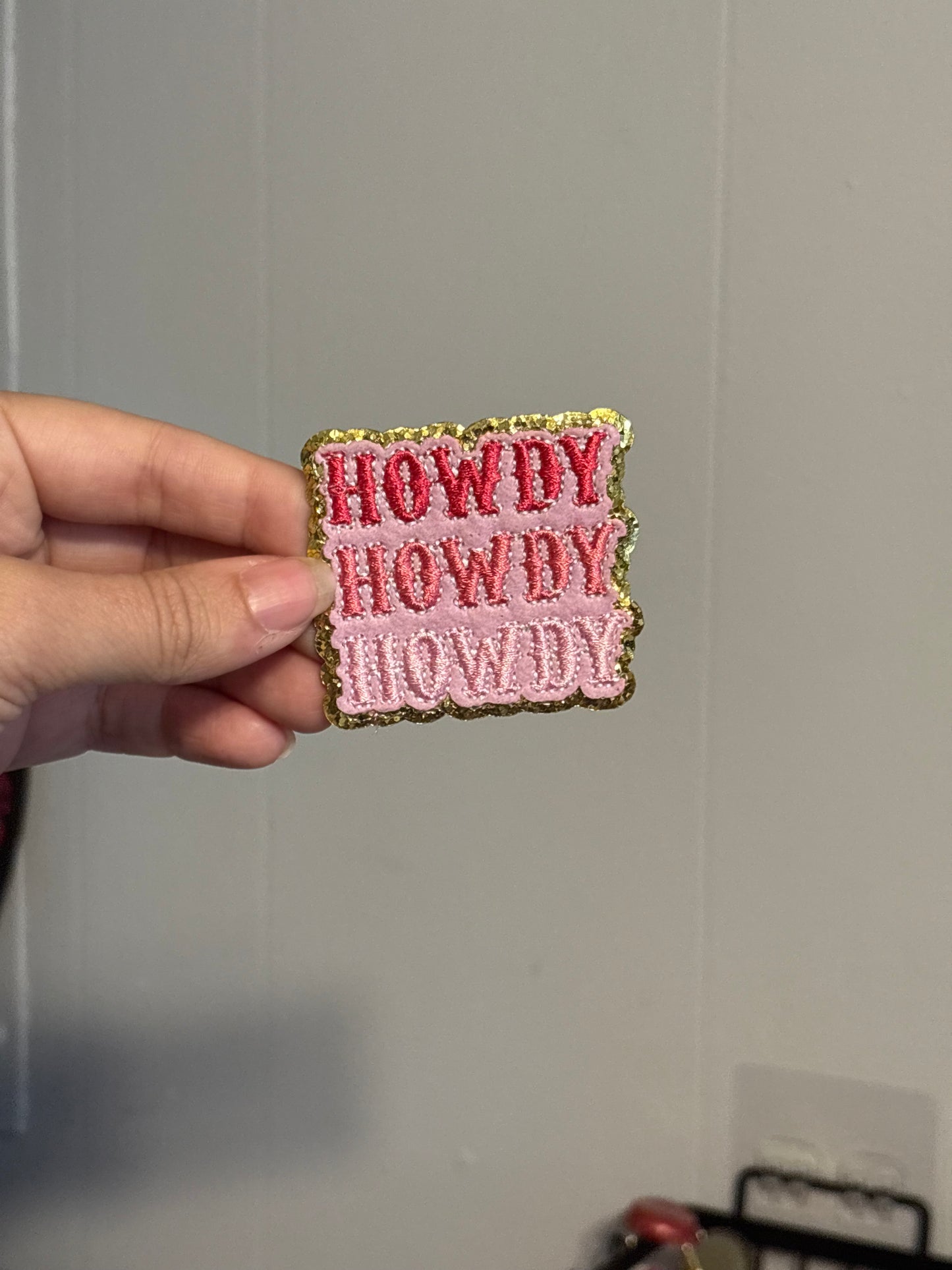 Pink Ombre Howdy Patch