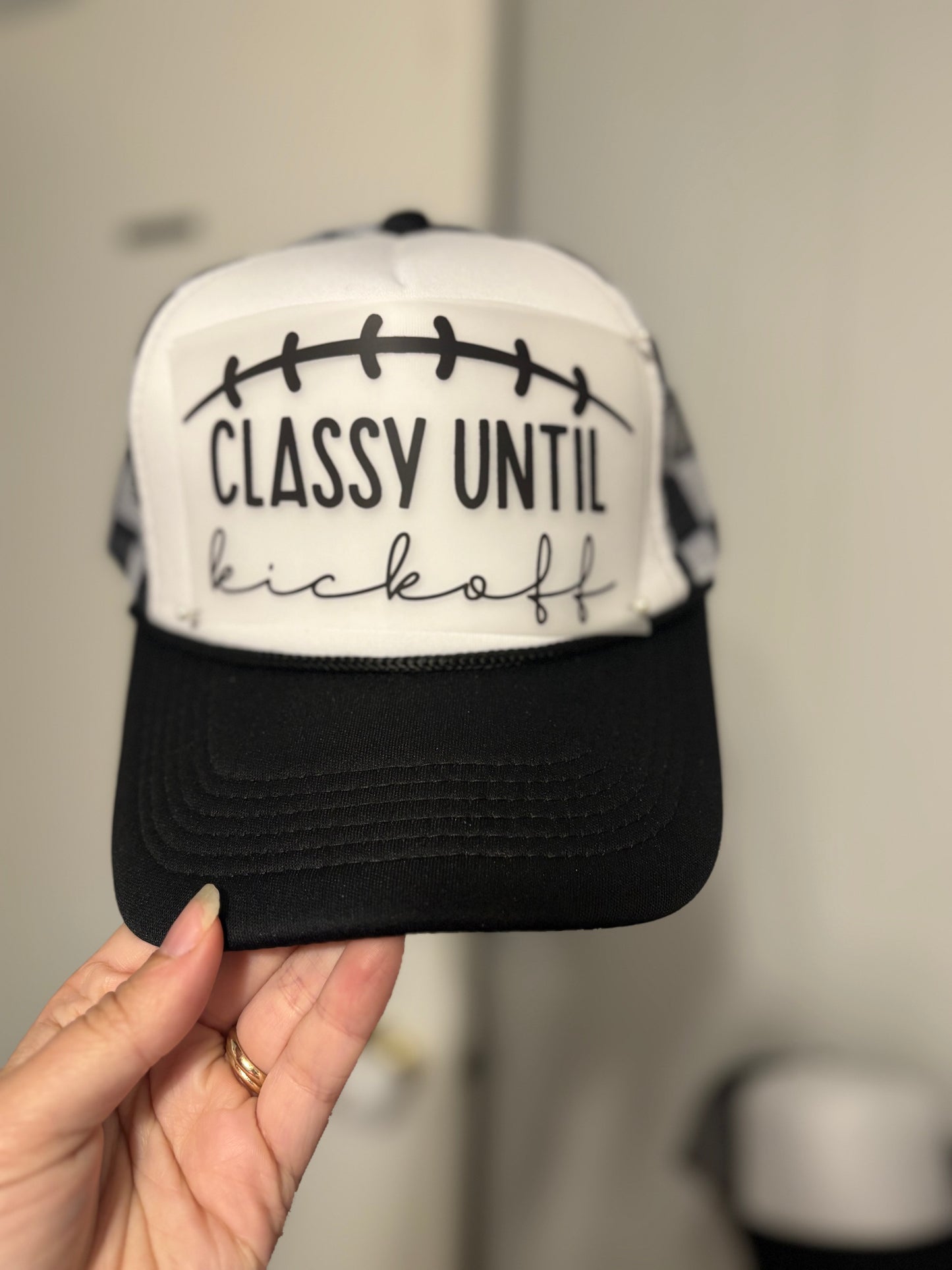 Classy until game day print + hat