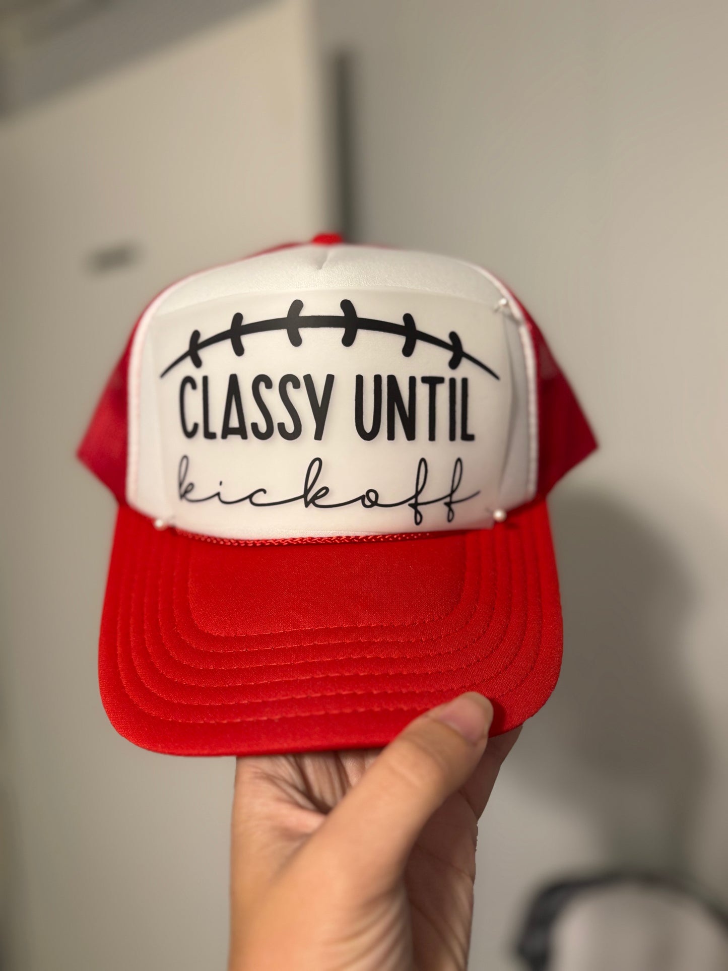 Classy until game day print + hat