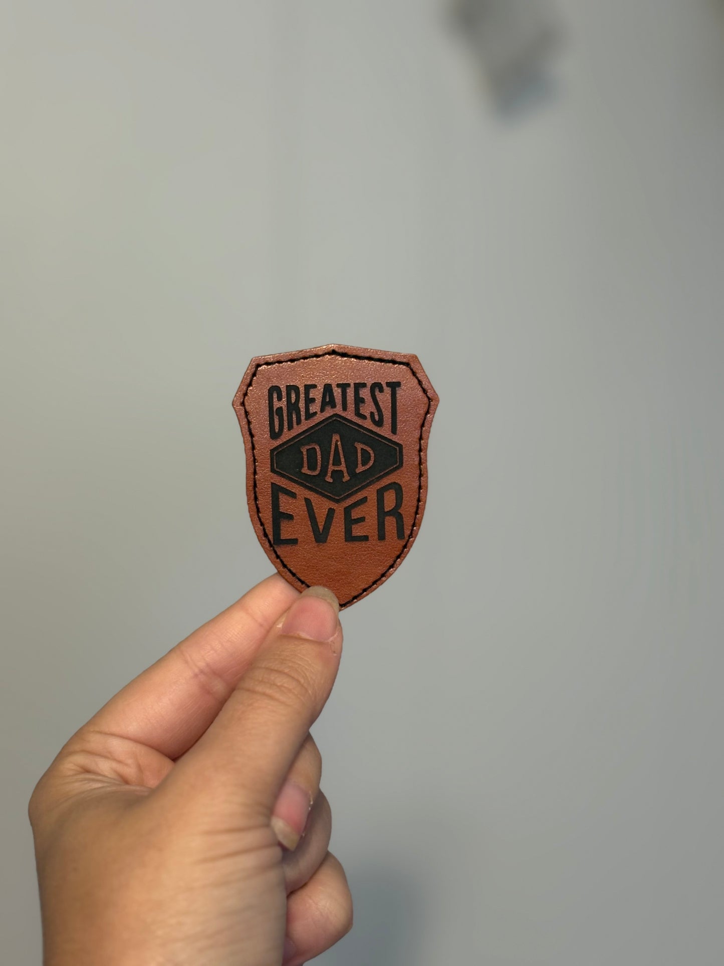 Greatest Dad Ever Leather Patch