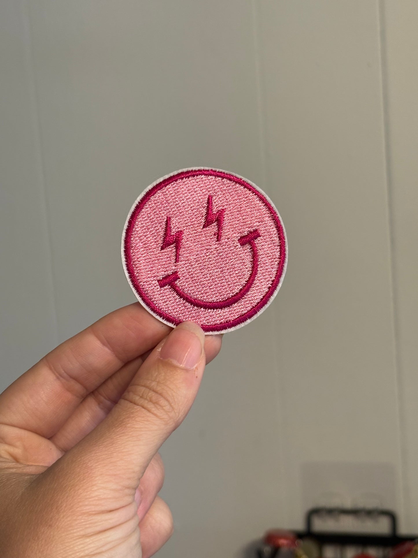 Bolt Smiley Face Patch
