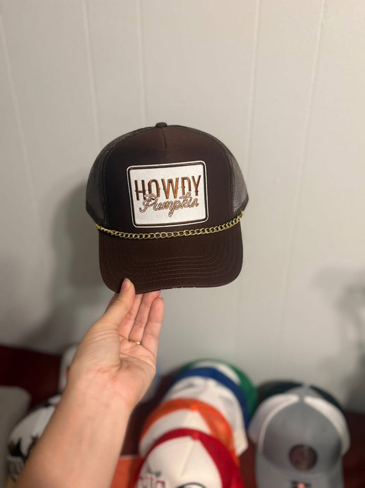 Howdy pumpkin with Gold chain