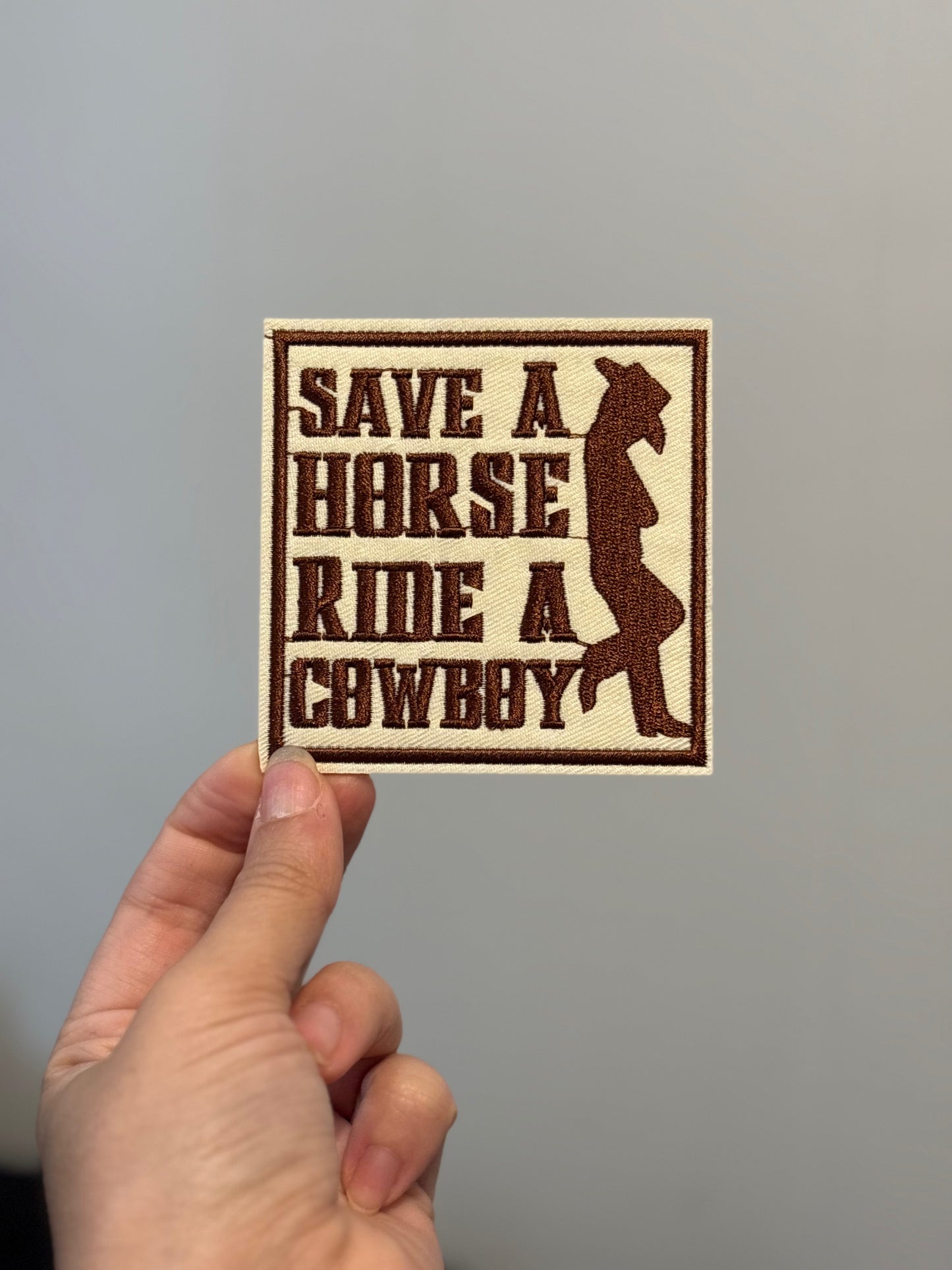 Save a Horse Ride a Cowboy Woman Patch