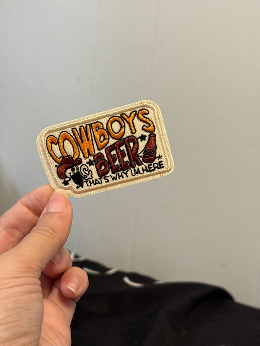 Cowboys and Beer, That's Why I'm Here Patch