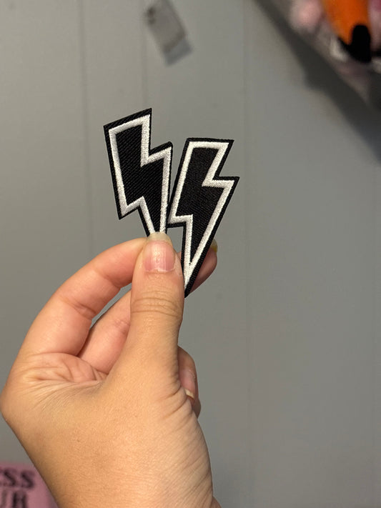 Black and White Bolt Patch