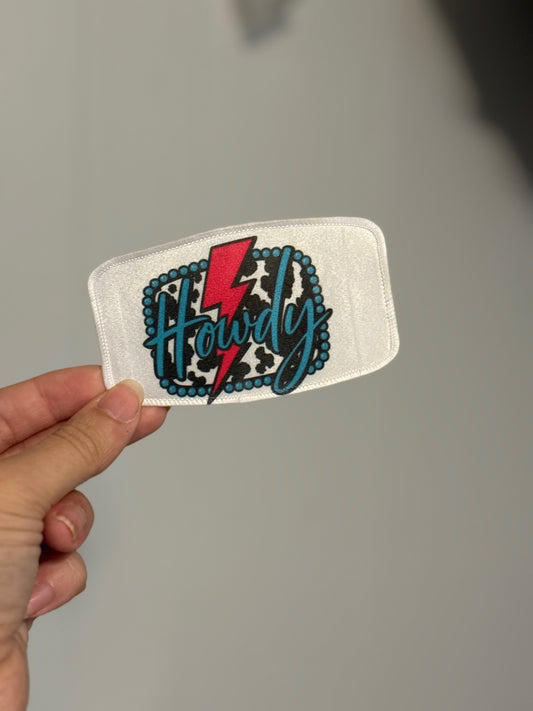 Howdy Bolt Sublimation Patch