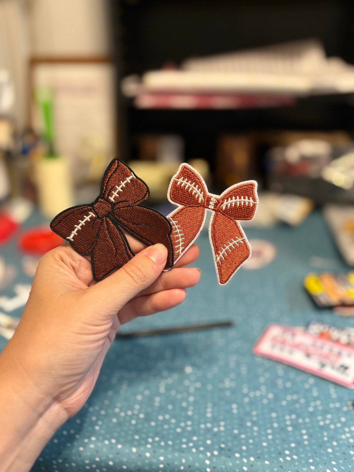 Football Bow Patch