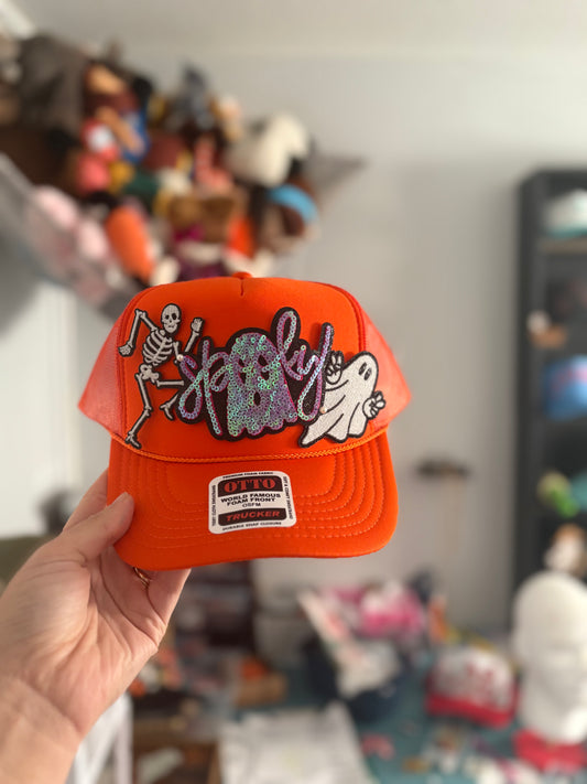 Glitter spooky patch