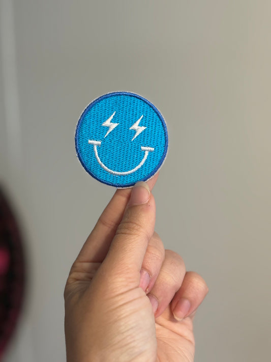 Bolt Smiley Face Patch