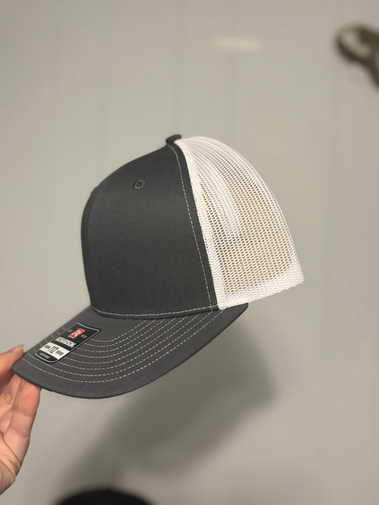 Charcoal Gray/White Ball Cap (HAT BAR ONLY)
